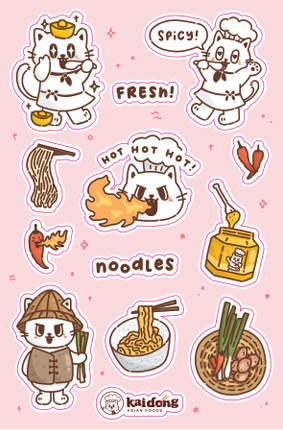 Launch sticker sheet (pink)