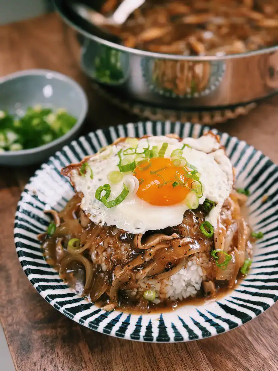 10-Minute Black Pepper Mushroom with Rice